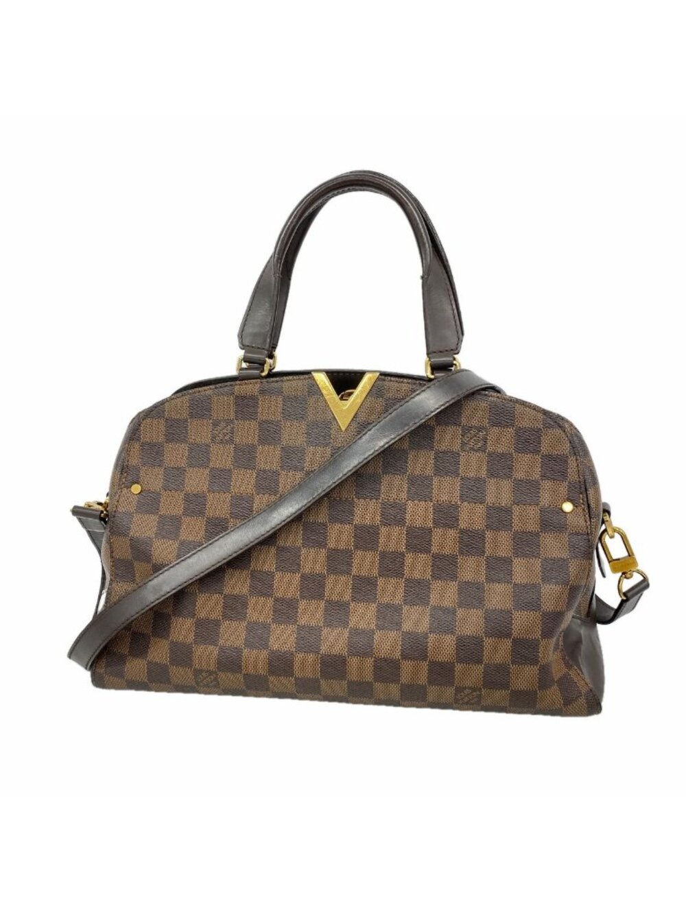 Louis Vuitton Handbag Damier Kensington Bowling Ebene 2-Way Bag